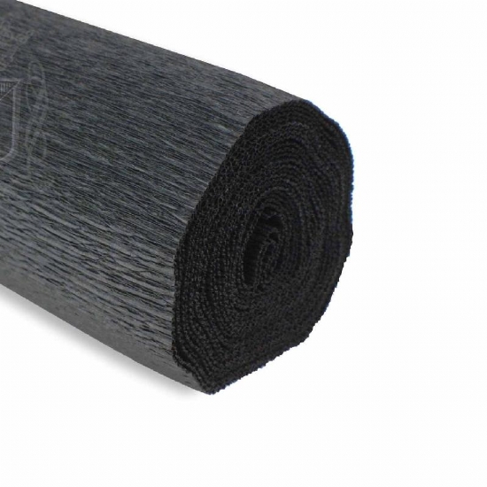 Rotolo Carta Crespa 180 gr 602 Nero Cartotecnica Rossi Fioristi Superior Crespata Tinta Unita - 1