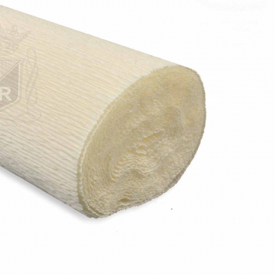 Rotolo Carta Crespa 180 gr 603 Panna Cartotecnica Rossi Fioristi Superior Crespata Tinta Unita - 1