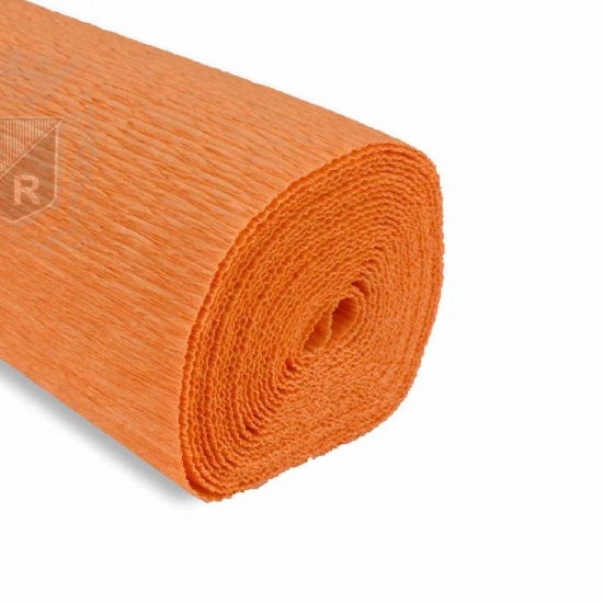 Rotolo Carta Crespa 180 gr 610 Arancione Zucca Pumpkin Orange By Andrea Merendi Cartotecnica Rossi Fioristi Superior Crespata Tinta Unita - 1