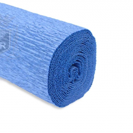 Rotolo Carta Crespa 180 gr 615 Blu Porcellane Cinesi by Andrea Merendi Cartotecnica Rossi Fioristi Superior Crespata Tinta Unita - 1