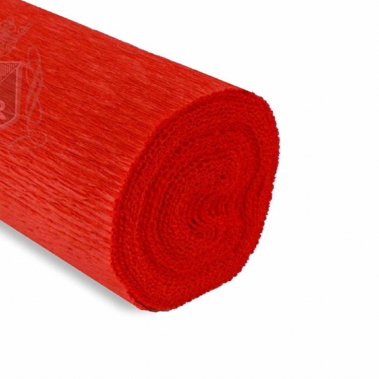 Rotolo Carta Crespa 180 gr 618 Colore Deep Orange Red By Tiffanie Turner Arancio Scuro Cartotecnica Rossi Fioristi Superior Crespata Tinta Unita - 1