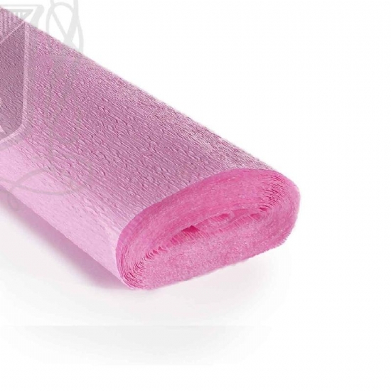 Rotolo Carta Crespa 60 gr 204  Rosa Baby Cartotecnica Rossi Hobby Crespata Tinta Unita - 1