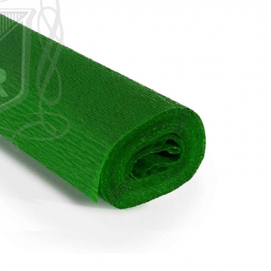 Rotolo Carta Crespa 60 gr 236 Verde Prato Cartotecnica Rossi Hobby Crespata Tinta Unita - 1