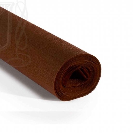 Rotolo Carta Crespa 60 gr 243 Marrone Terra di Moro Cartotecnica Rossi Hobby Crespata Tinta Unita - 1