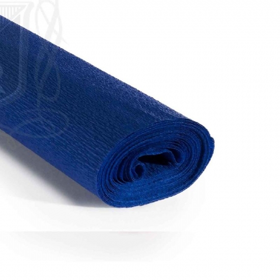 Rotolo Carta Crespa 60 gr 275 Blu Notte Cartotecnica Rossi Hobby Crespata Tinta Unita - 1