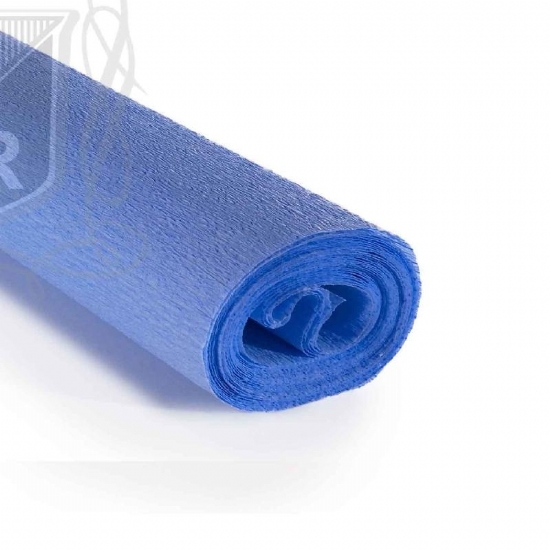 Rotolo Carta Crespa 60 gr 276 Azzurro Pervinca Cartotecnica Rossi Hobby Crespata Tinta Unita - 1