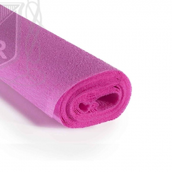 Rotolo Carta Crespa 60 gr 279 Rosa Shocking Cartotecnica Rossi Hobby Crespata Tinta Unita - 1