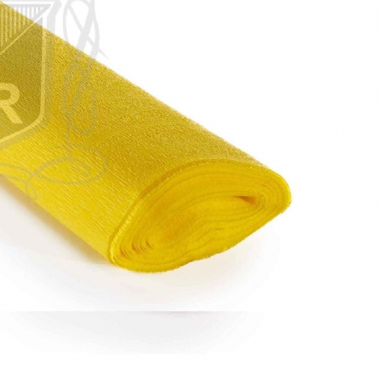 Rotolo Carta Crespa 60 gr 292 Giallo Pulcino Cartotecnica Rossi Hobby Crespata Tinta Unita - 1