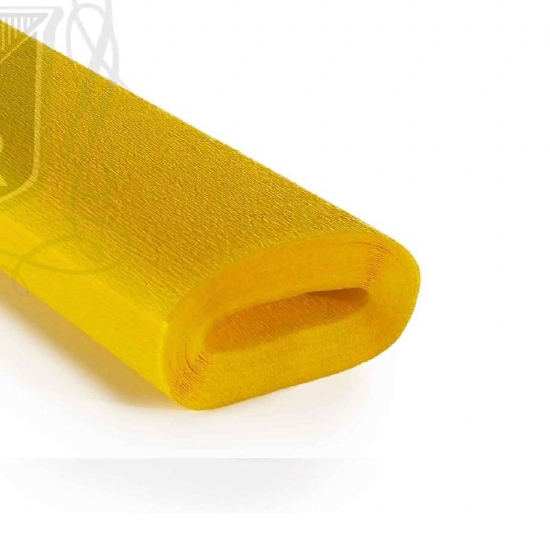 Rotolo Carta Crespa 60 gr 296 Giallo Cartotecnica Rossi Hobby Crespata Tinta Unita - 1