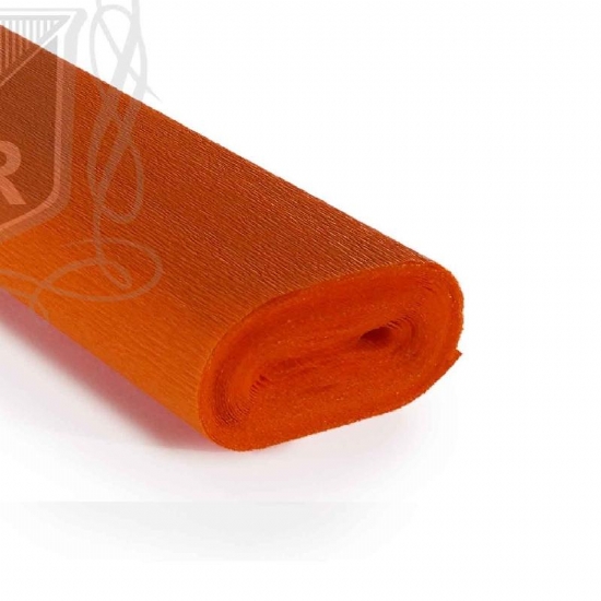 Rotolo Carta Crespa 60 gr 300 Arancione Cartotecnica Rossi Hobby Crespata Tinta Unita - 1