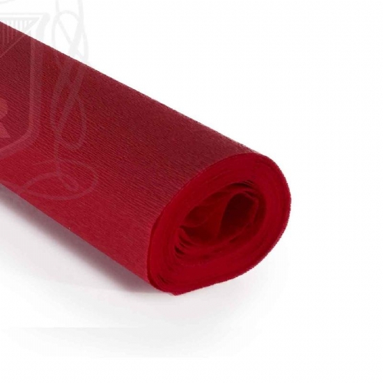 Rotolo Carta Crespa 60 gr 312 Rosso Vivo Cartotecnica Rossi Hobby Crespata Tinta Unita - 1