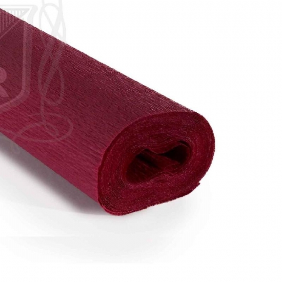 Rotolo Carta Crespa 60 gr 320 Rosso Burgundy Cartotecnica Rossi Hobby Crespata Tinta Unita - 1