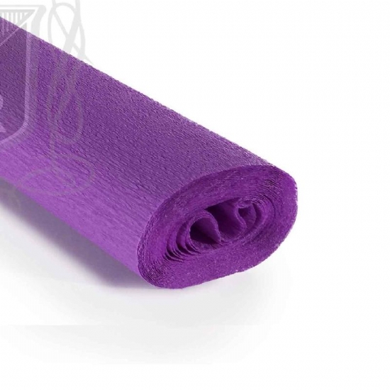 Rotolo Carta Crespa 60 gr 322 Lilla Scuro Cartotecnica Rossi Hobby Crespata Tinta Unita - 1