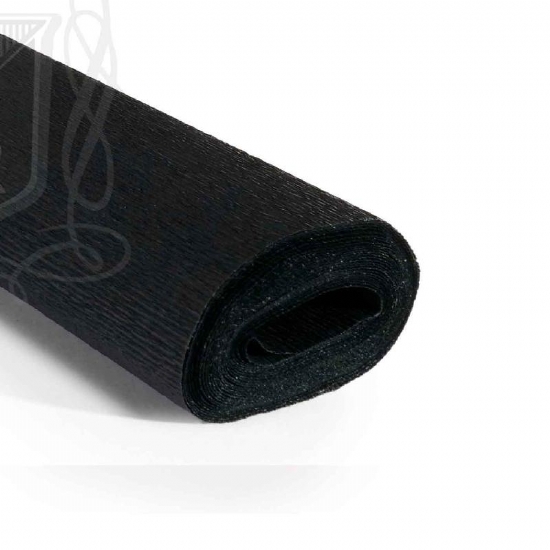 Rotolo Carta Crespa 60 gr 340 Nero Cartotecnica Rossi Hobby Crespata Tinta Unita - 1