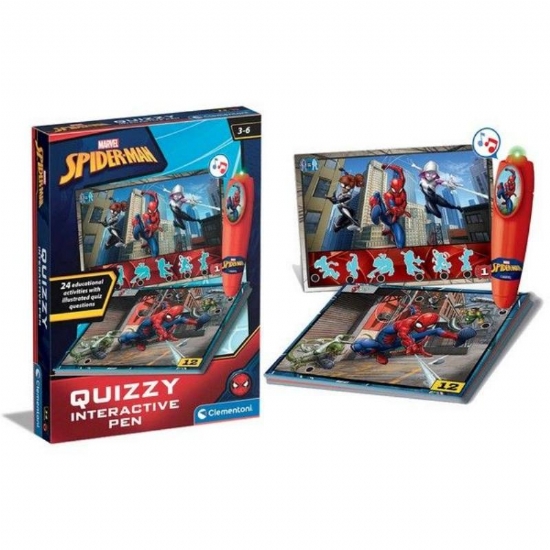  Sapientino Quizzy Marvel Spiderman Schede Educative e Penna Interattiva Gioco Educativo 3 e 6 Anni  Elettronico Parlante Clementoni - 2
