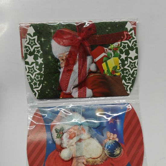 Scatoline Regalo 3D Glitter Natalizie Set 2 Pezzi Fantasia Angeli Alberi di Natale Babbo Ghirlande - 2