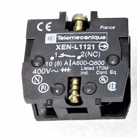 Schneider Electric XENL1121 Blocco di Contatto Singolo 1NC  Ritorno a Molla 400V Montaggio Posteriore Morsetto a Vite - 2