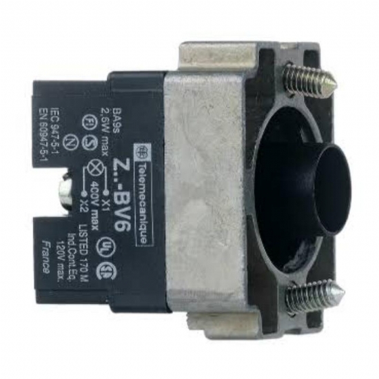 Schneider Electric ZB2BV6 Telemecanique Corpo Telemeccanico Portalampada per Spia Luminosa Attacco BA9S  - 2