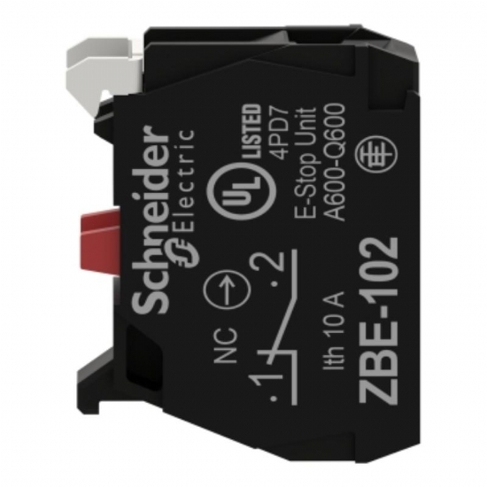 Schneider Electric ZBE102 Elemento di Contatto Singolo 1NC Diametro 22mm Morsetto a Vite - 1