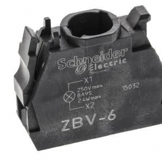 Schneider Electric ZBV6 Telemecanique Blocco Luminoso per Lampadine BA9s Diametro 22mm Morsetti a Vite - 1
