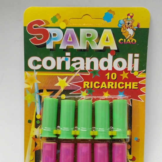  Set 10 Ricariche per Pistola Spara Coriandoli Ciao Carnevale Feste Capodanno - 1