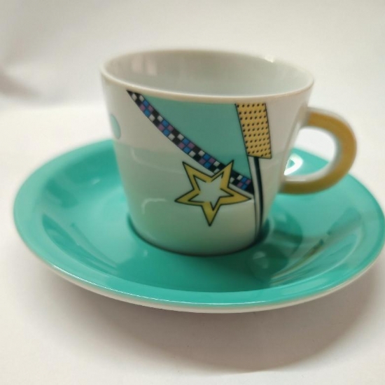 Set Postmoderno Teiera e Tazza in Ceramica Vintage Vip Collection Seltmann Weiden - 2