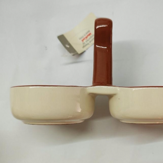 Set Saliera Pepiera in Ceramica  Terracotta Stile Villaggio Italiano - 2