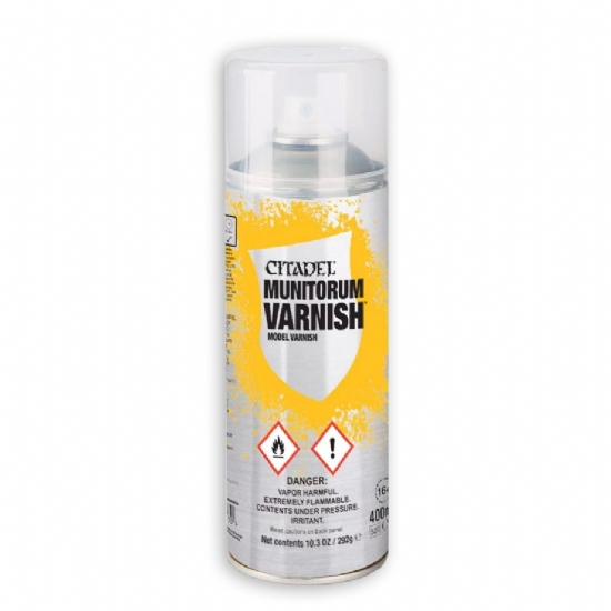 Spray Citadel Colour Munitorum Varnish da 400ml per proteggere dalla polvere miniature Warhammer - 1
