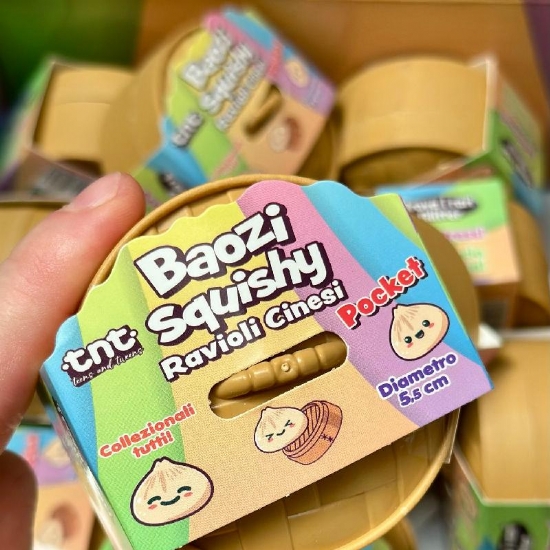 Squishy Ravioli Cinesi Baozi Antistress Trova i Rari Glitter 5 5cm - 2