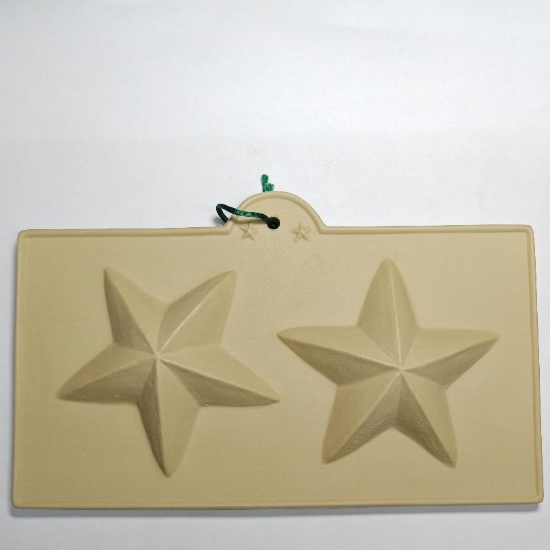 Stampo Brown Bag Paper Art Ceramica Rettangolare Stelle 24x13 cm per Creare Biglietti Decorazioni - 1