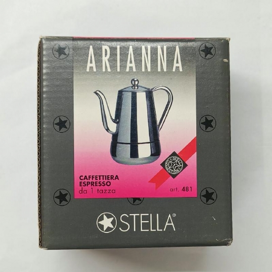 Stella Caffettiera Espresso Arianna 1 Tazza art 481 in Acciaio Inox - 2