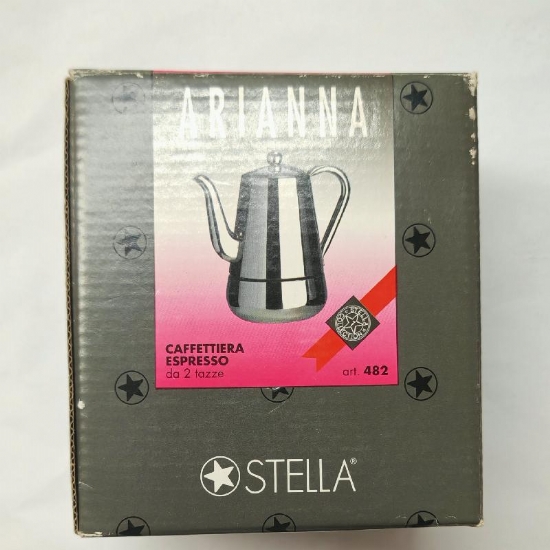 Stella Caffettiera Espresso Arianna 2 Tazza art 482 in Acciaio Inox - 2