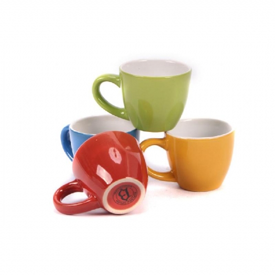 Tazze Marchio da Caffe Multicolore di Porcellana Lucida - 1