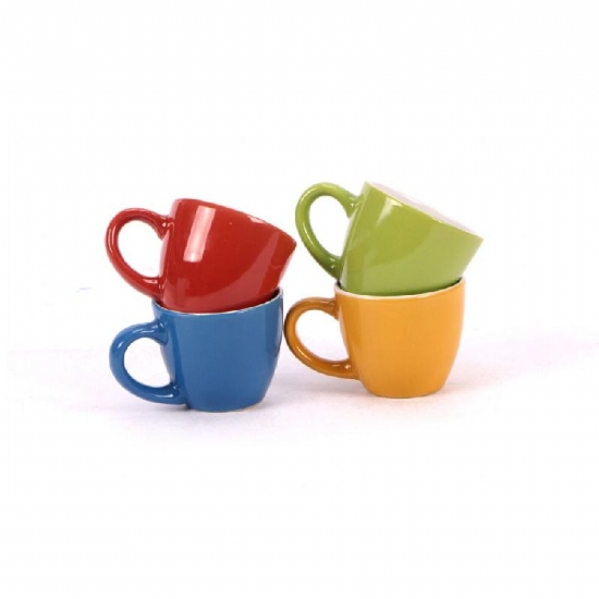 Tazze Marchio da Caffe Multicolore di Porcellana Lucida - 2
