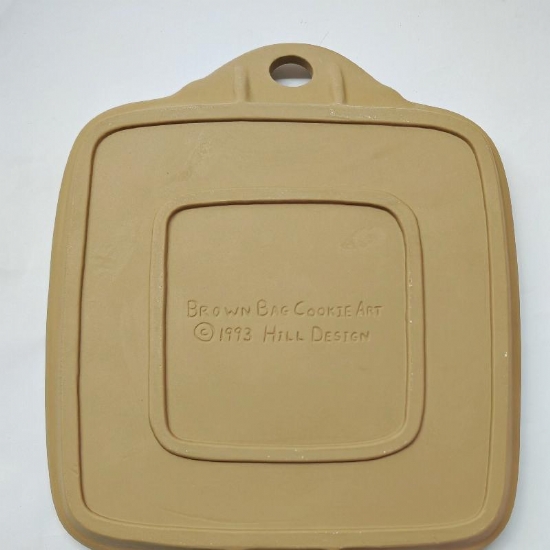  Teglia Stampo in Ceramica Quadrata 22 cm per Biscotti Motivo Coniglietti Brown Bag Cookie Art con Libretto di Ricette  - 2