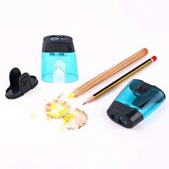 Temperamatita Eagle 2 Fori con Contenitore Trasparente Colori Assortiti - 2