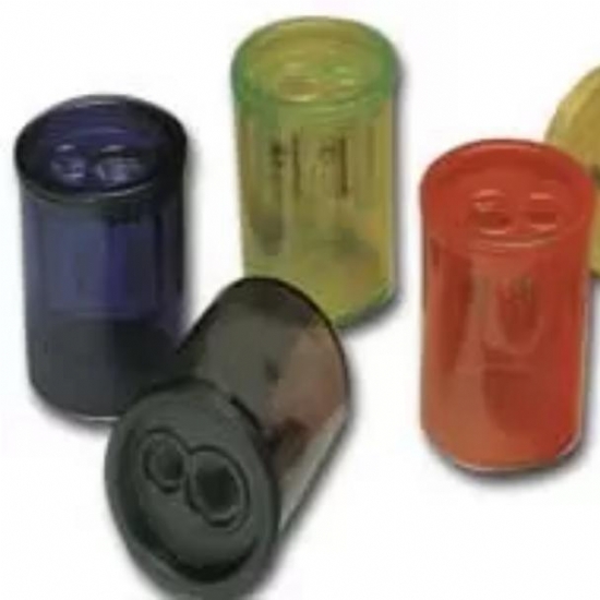 Temperamatita Lebez Temperino 2 fori 413 con Contenitore Colore Assortito - 1