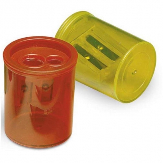 Temperamatita Lebez Temperino 2 fori 413 con Contenitore Colore Assortito - 2