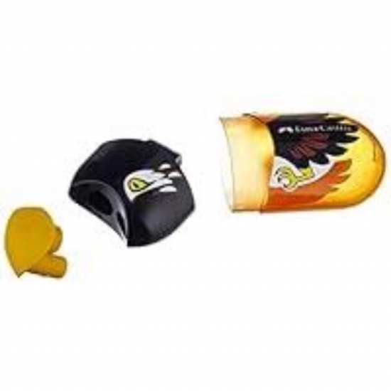 Temperino Faber Castell Animals 2 fori con Gomma e Raccoglitore Fantasia Aquila Coccinella Pesce - 2