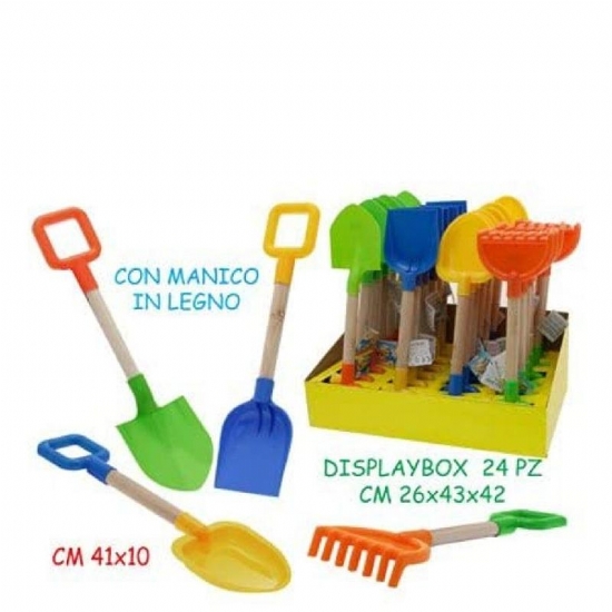  Teorema Mini Palette e Rastrello Manico Legno Colori Assortiti - 1