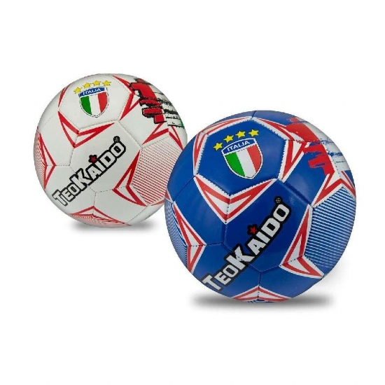 Teorema Pallone Cuoio da Calcio Italia 6 Teokaido Diametro 23 cm - 1