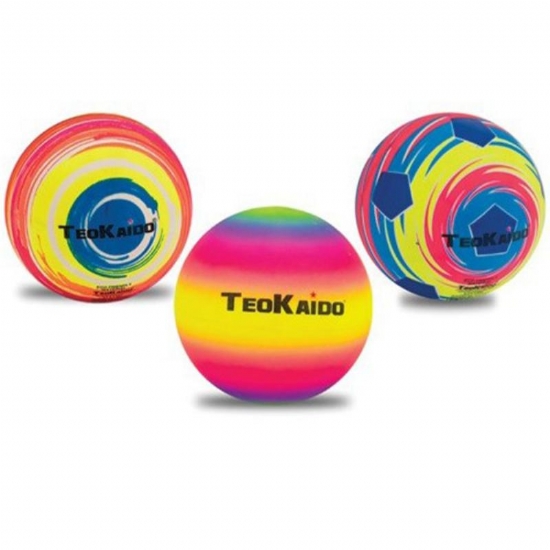 Teorema Pallone Gomma Rainbow Teokaido Arcobaleno Diametro 14 cm - 2