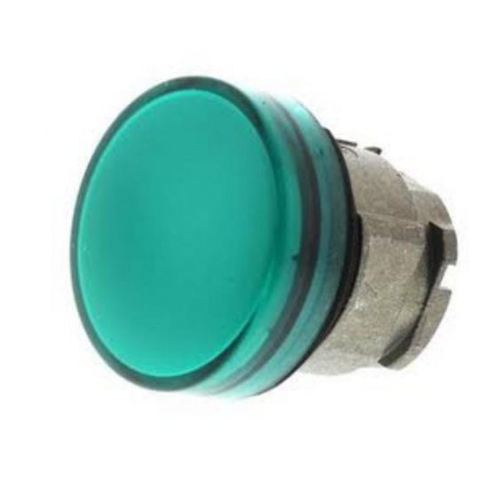 Testa Lampada Spia  Schneider Telemecanique  ZB4BV033 Gemma Liscia Diametro 22mm Colore Verde per Led Universale - 1