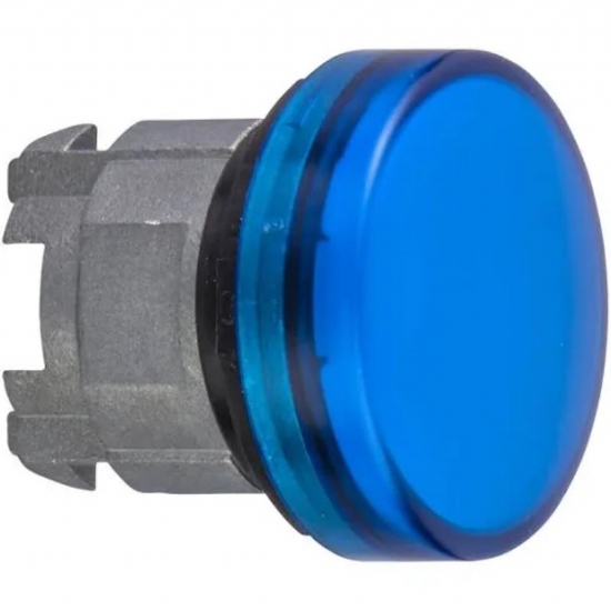Testa Lampada Spia  Schneider Telemecanique  ZB4BV063 Gemma Liscia Diametro 22mm Colore Blu per Led Universale - 1