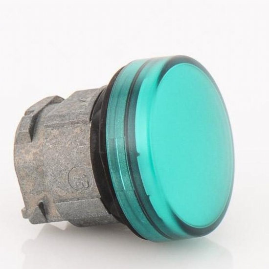 Testa Lampada Spia  Schneider Telemecanique  ZB4BV033 Gemma Liscia Diametro 22mm Colore Verde per Led Universale - 2