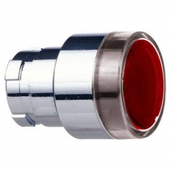 Testa Pulsante Luminoso Schneider Telemecanique  ZB2BW34 ad Impulso Luminoso Senza Marcatura Diametro 22mm Colore Rosso - 1