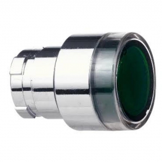 Testa Pulsante Luminoso Schneider Telemecanique  ZB2BW33 ad Impulso Luminoso Senza Marcatura Diametro 22mm Colore Verde - 1