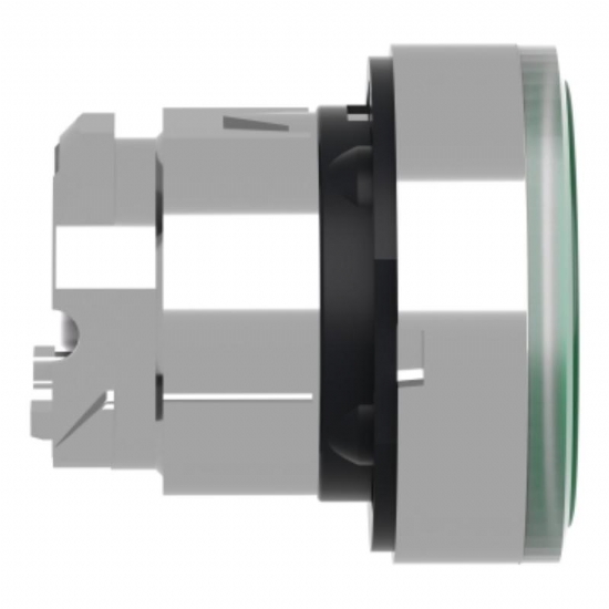 Testa Pulsante Luminoso Schneider Telemecanique  ZB4BW333 ad Impulso Luminoso Senza Marcatura Diametro 22mm Colore Verde per Led Universale - 2