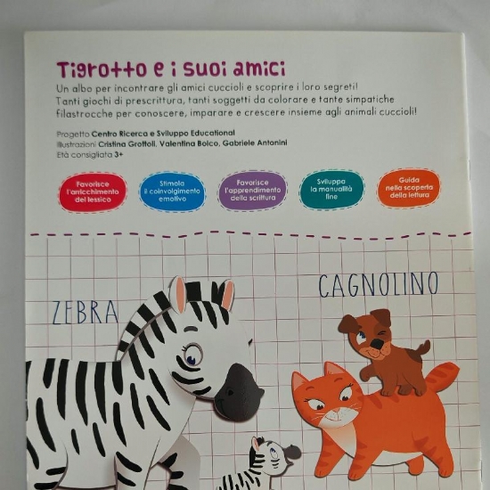 Tigrotto e i suoi Amici Scrittua Disegno Lettura Album da Colorare per Bambini  Copertina Flessibile Lisciani Libri - 2