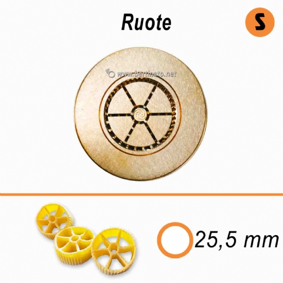 Trafila in Bronzo Speciale Pasta Ruote Rotelle - La Fattorina Macchina per fare la pasta fresca  - 1